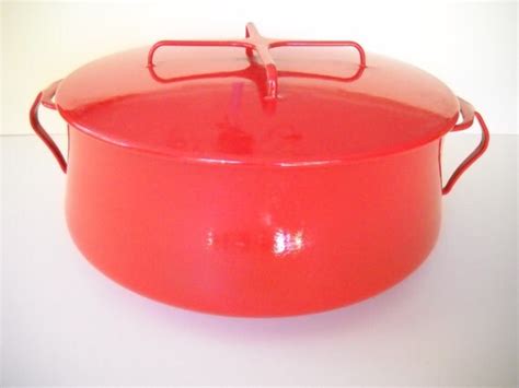 Dansk Large 12 Red Enamel Stock Pot Dutch Oven 8 Qt