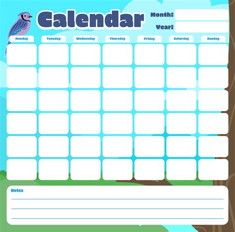 5 Best Images Of Free Fill In Blank Calendar Printables Free Blank