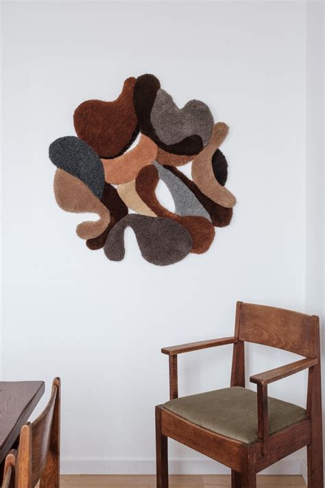 Contemporary Wool Wall Tapestry With Modern Shapes Opus Lxvii By Mira