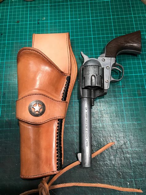 Handmade Leather Holster For A Colt Peacemaker Style Revolver Etsy Uk
