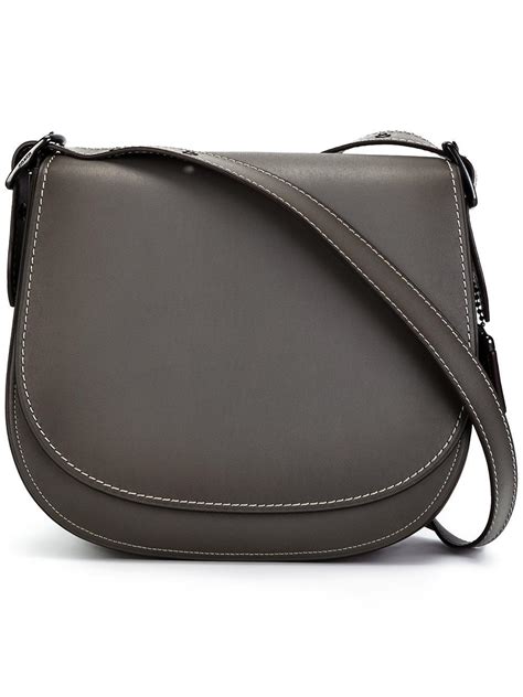Coach Large Saddle Bag In Gray Lyst