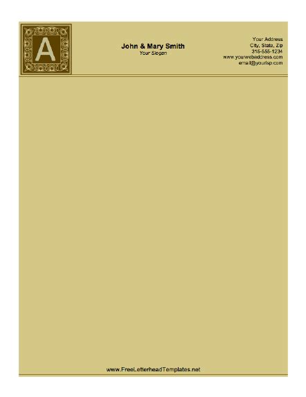 Students will learn to create a basic letterhead. Brown tones and a classic feel comprise this monogram ...