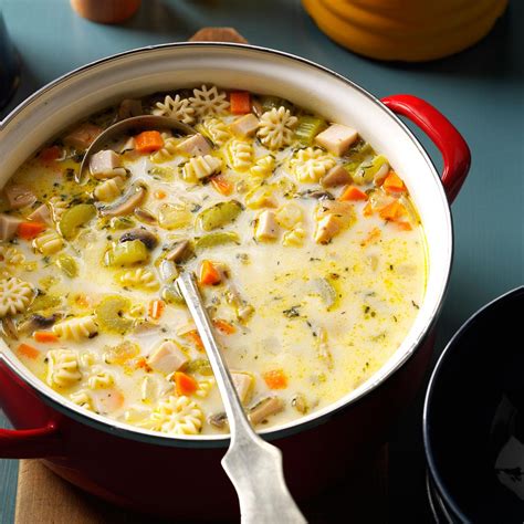 Creamy Vegetable Turkey Soup Recipe Taste Of Home