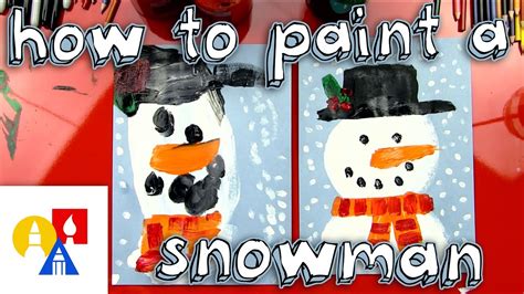 Easy directed drawing tutorial on how to draw a cartoon snowman for kids & beginners. How To Paint A Snowman (For Young Artists) - YouTube