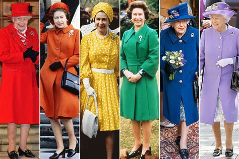 Queen Elizabeths Most Colorful Outfits Rainbow Outfits Photos