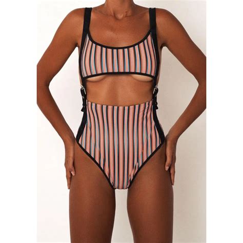 Adriana Arango 2019 Sexy One Piece Swimsuit Black Swimwear For Women Hollow Out Monokini