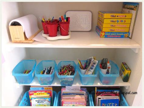 This Is Happiness Organized Kids Art Closet Craft Closet Organization
