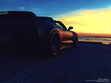 Black Corvette Z06 With Smoke Black Brixton Forged Wheels Gtspirit