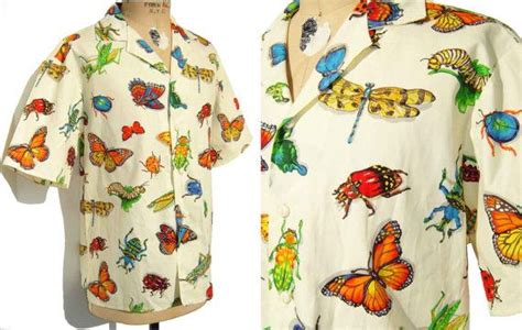 If you have stored woolens or items made of other. Vintage Bug Shirt Mens Insect Butterfly Cotton Novelty ...
