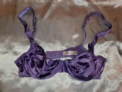 VTG VICTORIAS SECRET Second Skin Satin Bra Underwire Purple Lavender