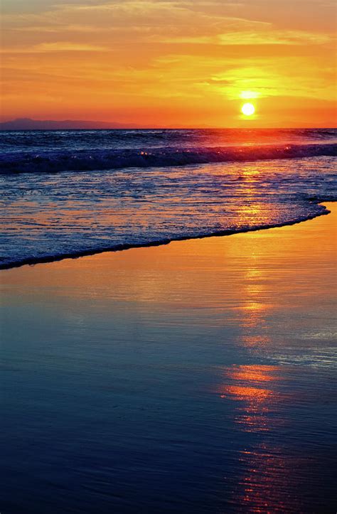 Newport Beach Sunset Portrait Photograph By Kyle Hanson Fine Art America