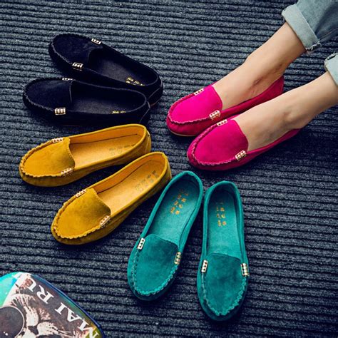 Women Flats Woman Loafers Candy Color Slip On Flat Shoes Ballet Flats