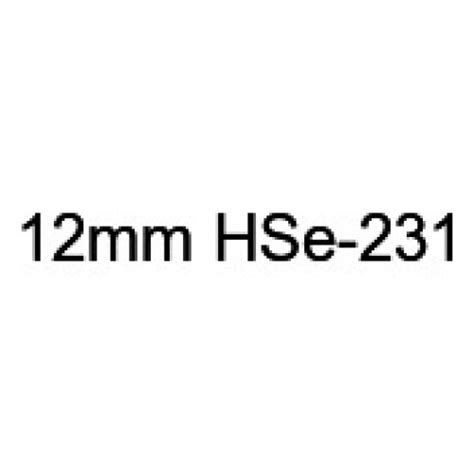Hse 231 Compatible 12mm Black On White Heatshrink