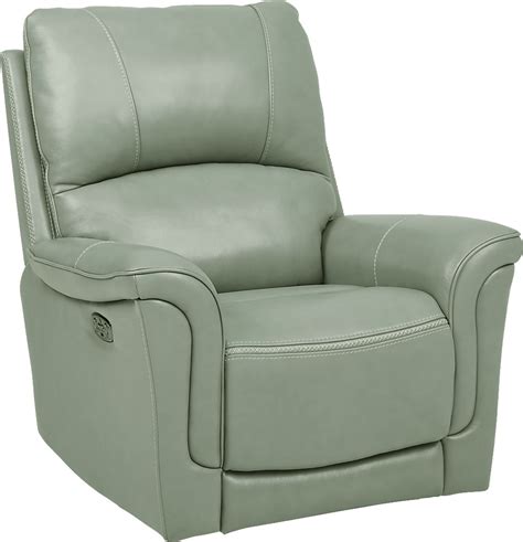 Castmore Green Leather Triple Power Recliner Rooms To Go