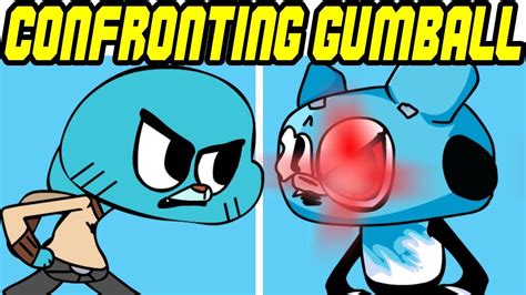 Friday Night Funkin Gumball Confronting And Remix Fnfhardhard Youtube