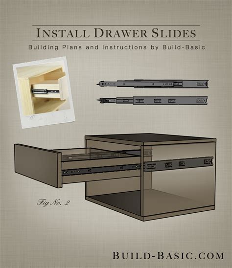 How To Install Drawer Slides Building Plans By Buildbasic Build