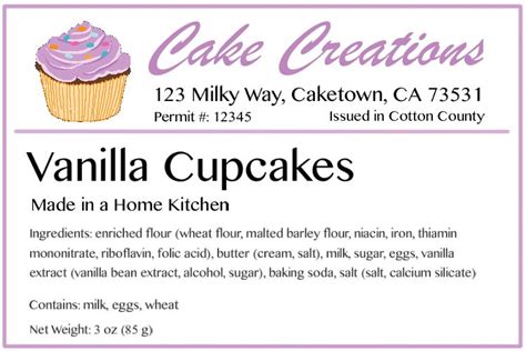 Baking Labels How To Design The Best Labels Bakecalc