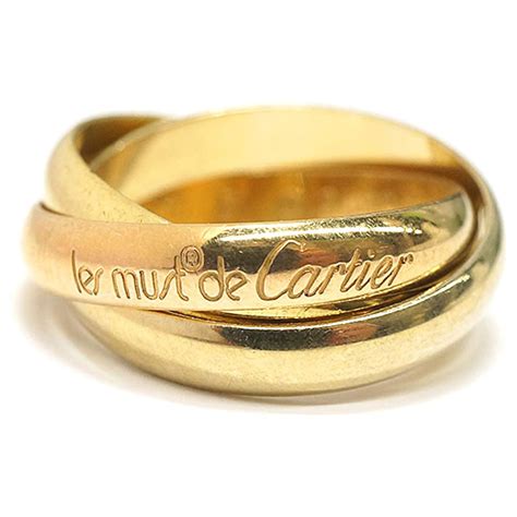 Love Cartier Gold Les Must De Cartier Classic Trinity Ring Size 53 Gold