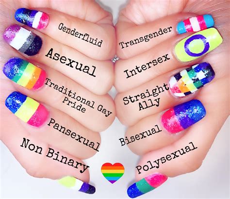 pride flag nail art r nails