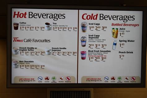 Tim hortons coffee menu prices. tim hortons menu | Flickr - Photo Sharing!