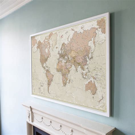 Incredible World Map Framed Uk Ceremony World Map With Major Countries