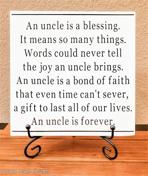 An Uncle Is A Blessing Canvas Sign Uncle Definition Uncle Etsy In