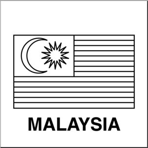 This is a list of flags used in malaysia. Clip Art: Flags: Malaysia B&W I abcteach.com | abcteach