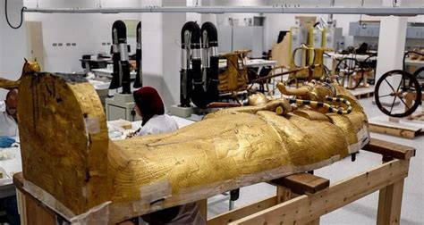 after 3 300 years king tut s coffin leaves his tomb for the first time ever science and nature