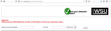 Wsu Status Check 2023 Login
