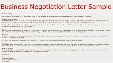 Insurance Contract Negotiation Letter Template Examples Letter