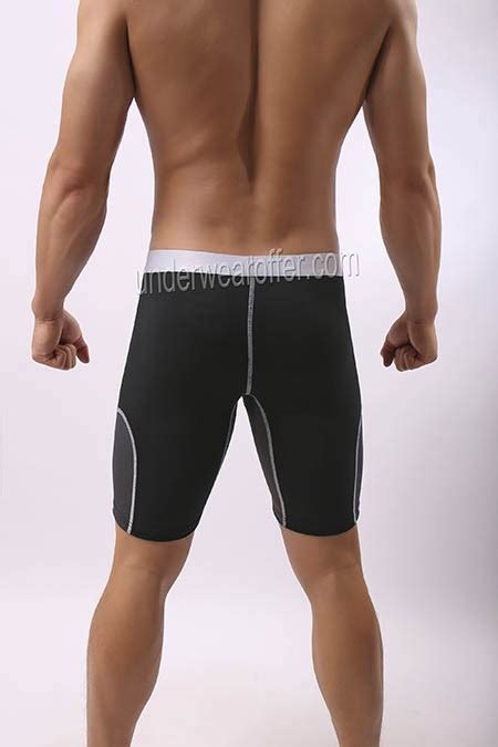 Mens Long Underwear Boxer Shorts Body Sculpting Sport Pants
