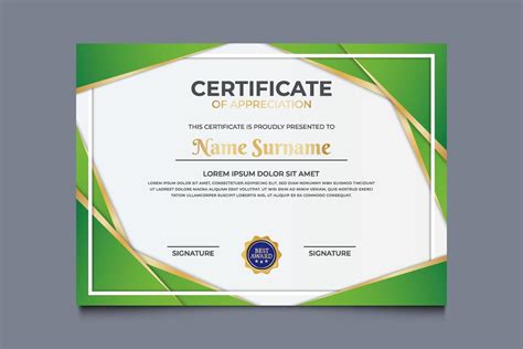 Green Certificate Template 5125177 Vector Art At Vecteezy