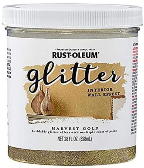 Rust Oleum 360218 Glitter Interior Wall Paint Harvest Gold 2