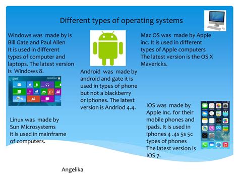 Ppt Different Types Of Operating Systems Powerpoint Presentation