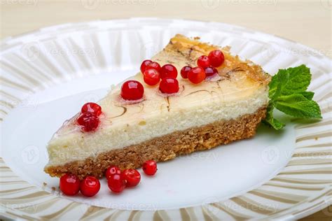 Cheesecake With Berries And Mint 8496321 Stock Photo At Vecteezy