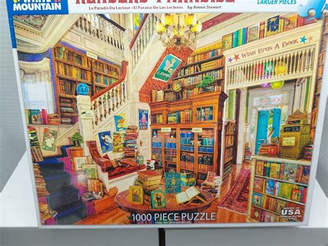 White Mountain 1000 Piece Jigsaw Puzzle Readers Paradise 1244 Aimee