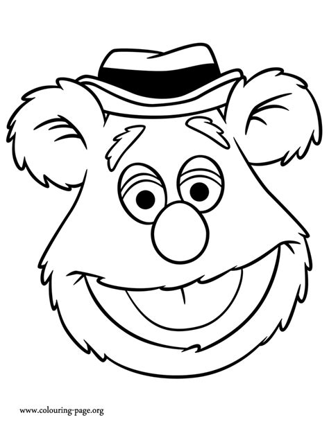 The Muppets Fozzie Bear Face Coloring Page Bear Coloring Pages