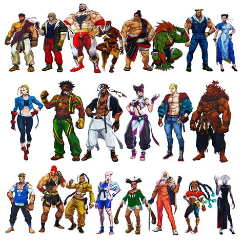 Characters Roster Concept Art Street Fighter Vi Art Gallery Street