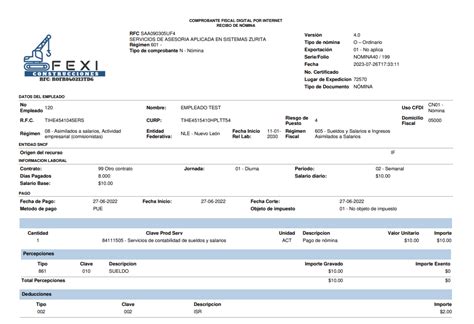 Recibos De N Mina Facturaci N Electr Nica Cfdi