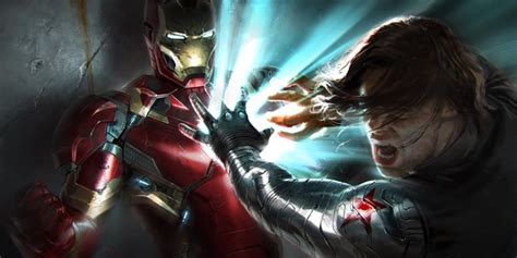 Civil War Concept Art Shows Bucky Trying To Rip Out Iron Mans Arc Reactor