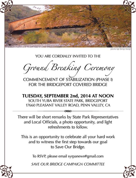 Bridgeport Ground Breaking Ceremony Sept 2 Nevada City California