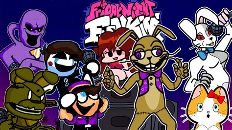 Five Friday Nights Of Funkin Fnaf Mod Showcase Youtube