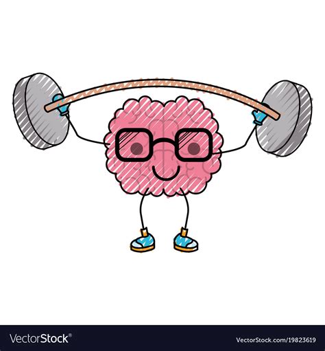 Cartoon With Glasses Train The Brain With Calm Vector Image
