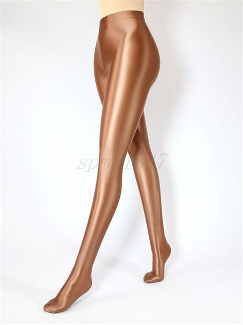 Amoresy Women S Glitter Stockings Satin Glossy Opaque Chic Pantyhose Sexy Shiny Ebay