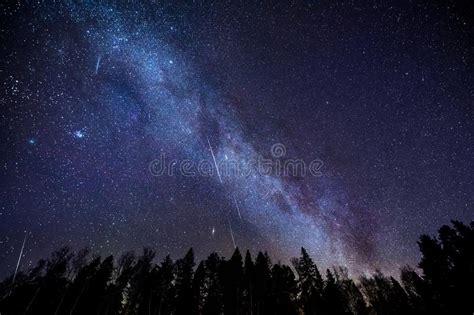 Milky Way In Dark Night Stock Photo Image Of Nature