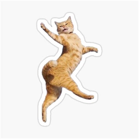 Jumping Cat Sticker For Sale By Laraorosz190 Redbubble