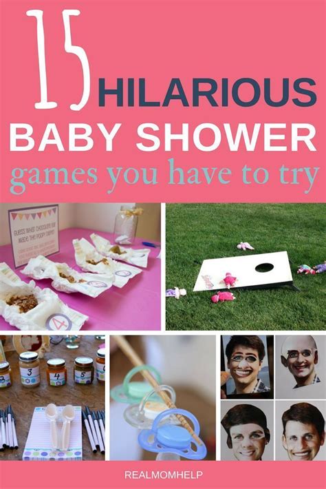 15 Hilarious Baby Shower Games Baby Shower Games Unique Baby Shower