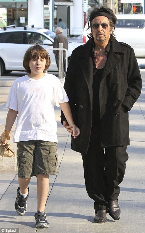 Al Pacino Is Dwarfed By His 10 Year Old Son Anton Daily Mail Online