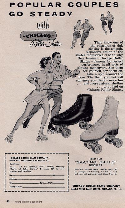 1959 Skating Rollers Skates Adpopular Couples Go Steady Lol