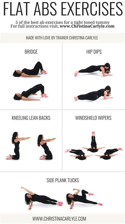 The Best Ab Exercises For Flat Abs Flat Abs Workout Abs Workout For